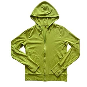 Uniqlo DRY-EX UV Protection Chartreuse Green Hoodie Sweatshirt Medium